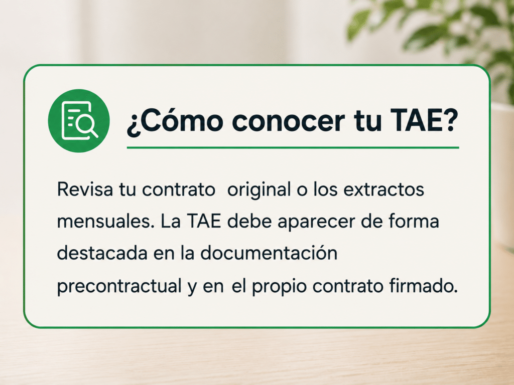 ¿Cómo conocer tu TAE?