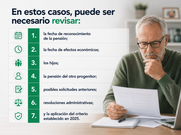 Checklist de documentos y datos para revisar el Complemento de Brecha de Género para hombres pensionistas.